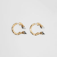Demi-créoles sabot plaquées or et palladium - Or clair & palladio