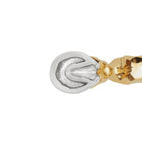 Boucles d'oreilles sabot plaquées or et palladium - Palladio & or clair