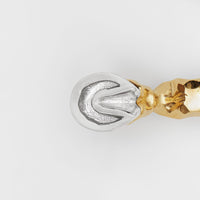 Boucles d'oreilles sabot plaquées or et palladium - Palladio & or clair