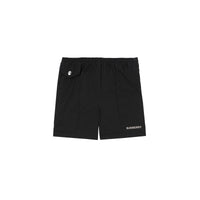 BLACK Short à cordon de serrage en coton avec logo brodé