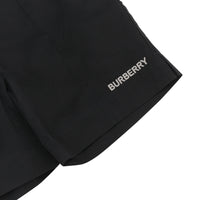 BLACK Short à cordon de serrage en coton avec logo brodé