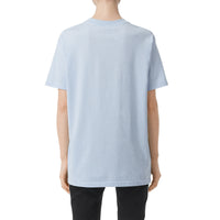 PALE BLUE T-shirt oversize en coton à imprimé licorne