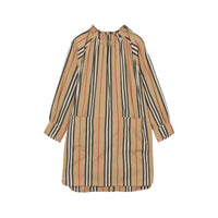 Robe en popeline de coton à rayures iconiques - Beige d'archive