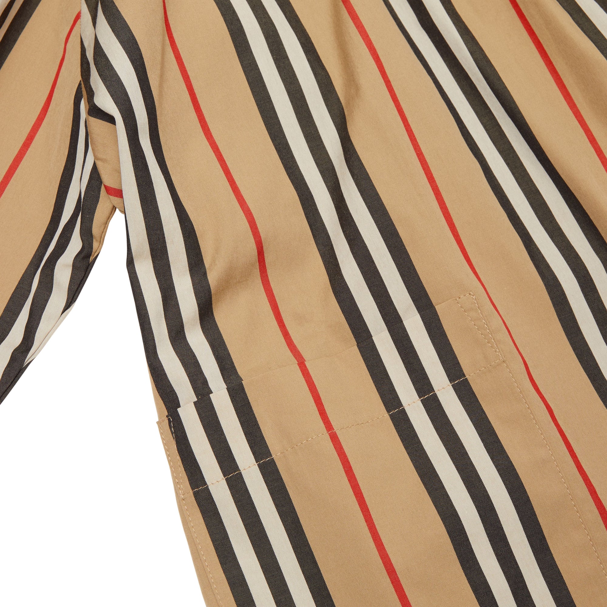 Robe en popeline de coton à rayures iconiques - Beige d'archive