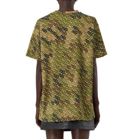 KHAKI GREEN IP PAT T-shirt oversize en coton Monogram avec logo