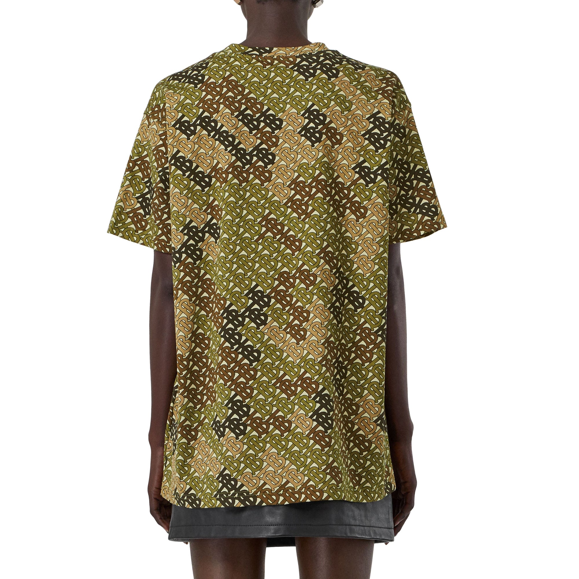 KHAKI GREEN IP PAT T-shirt oversize en coton Monogram avec logo