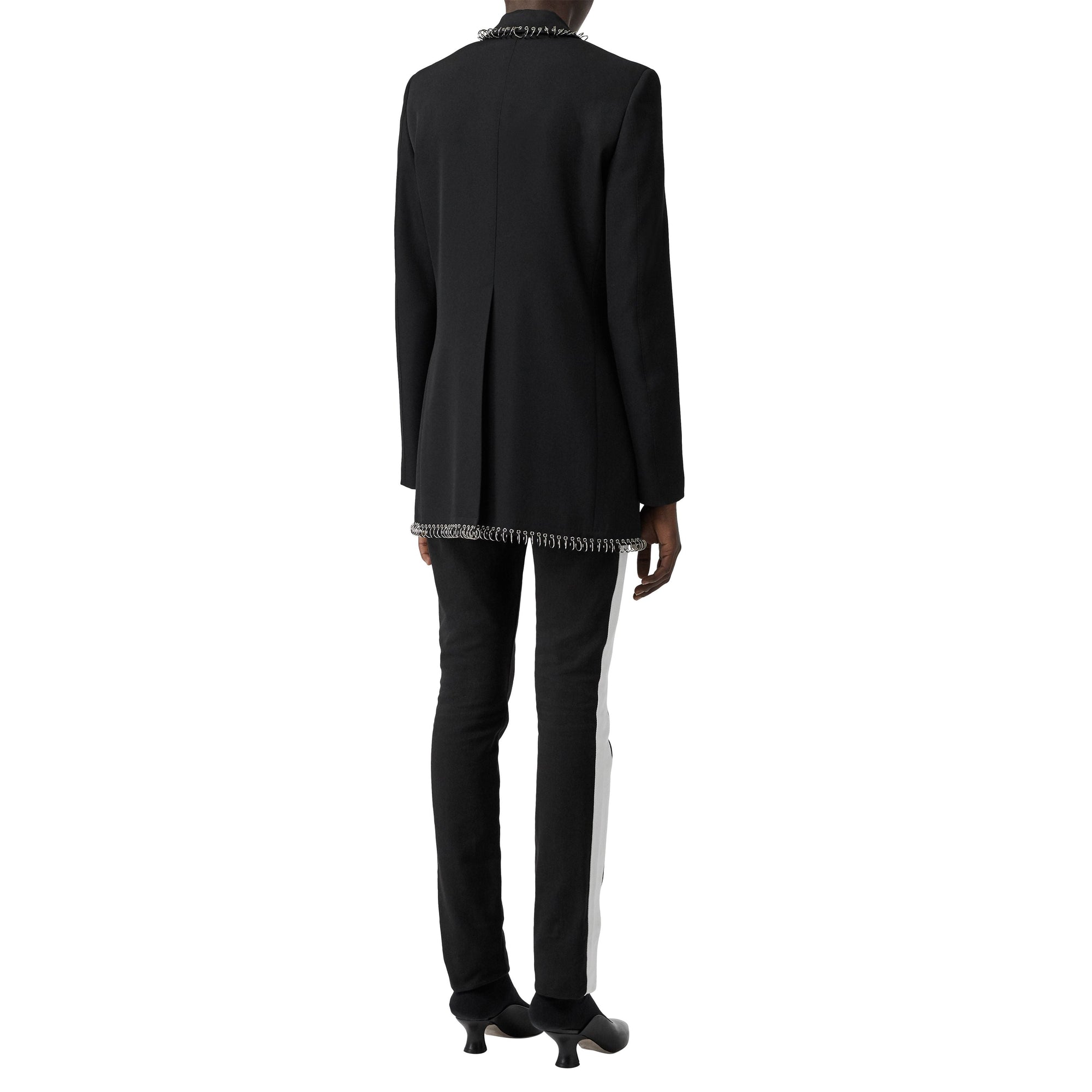 Veste tailleur en laine avec anneau - Noir