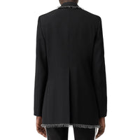 Veste tailleur en laine avec anneau - Noir