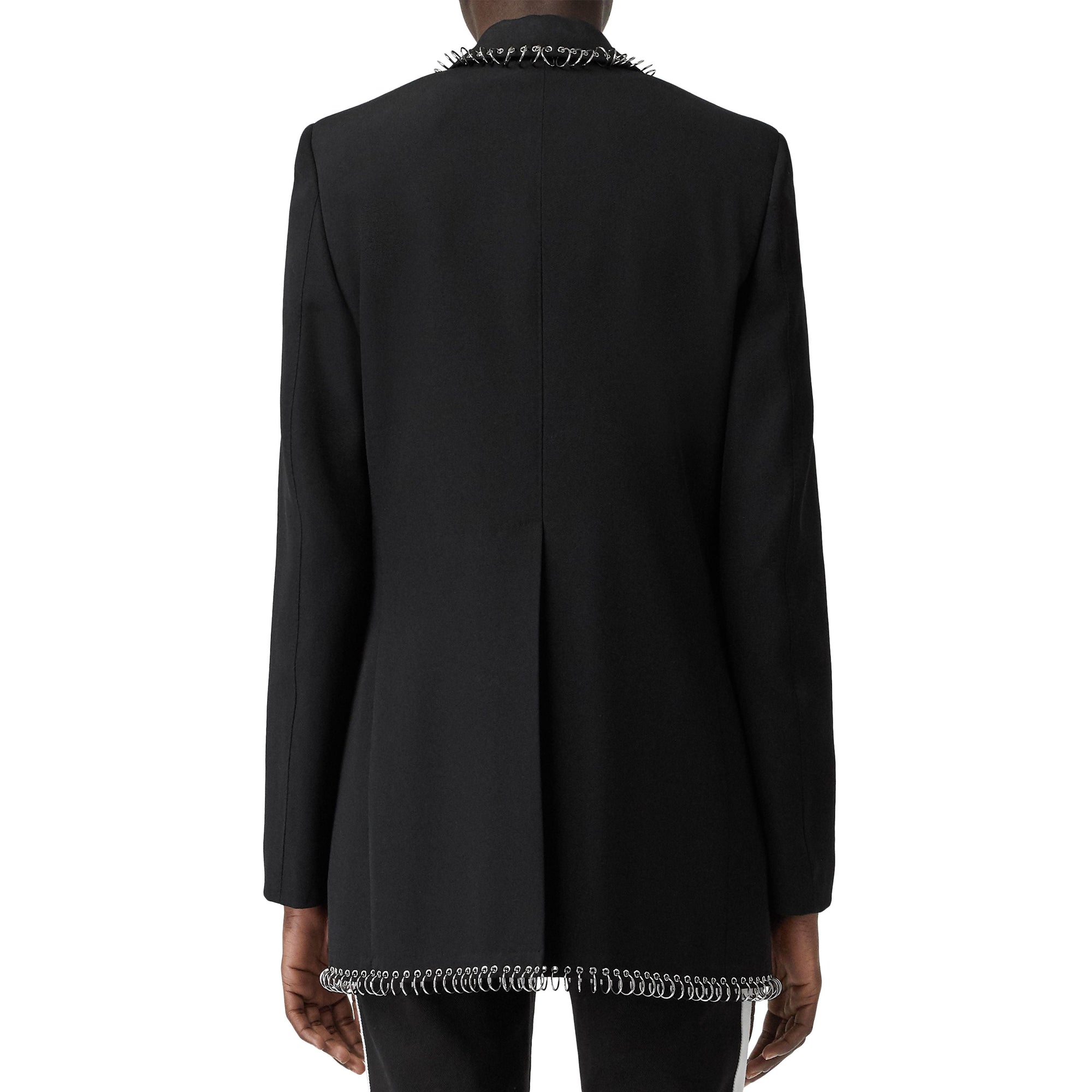 Veste tailleur en laine avec anneau - Noir