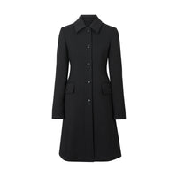 BLACK Manteau ajusté en laine et soie