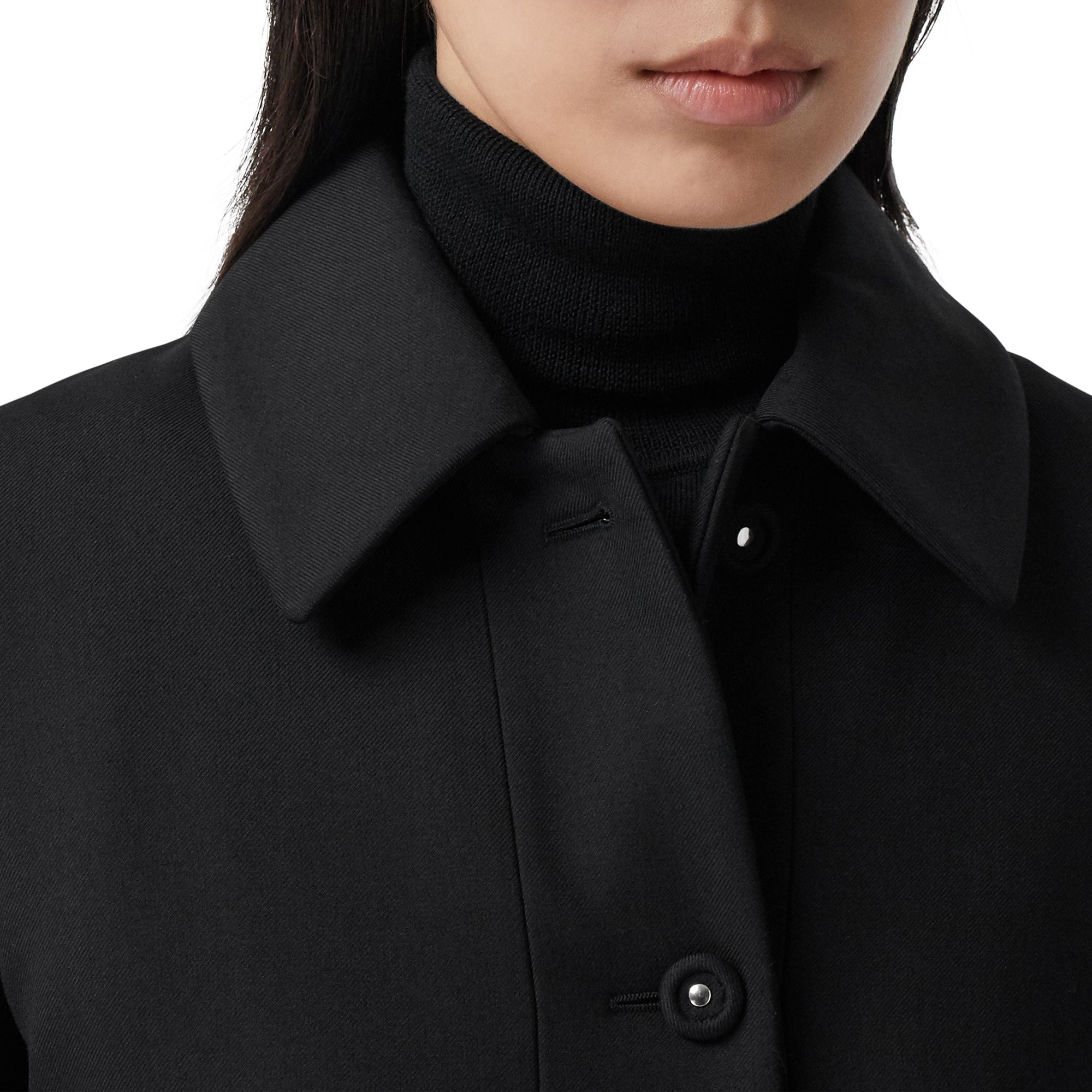 BLACK Manteau ajusté en laine et soie