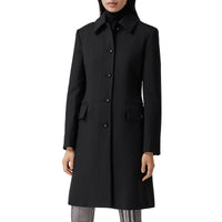 BLACK Manteau ajusté en laine et soie
