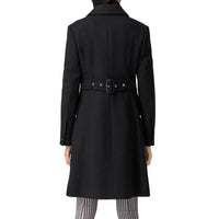 BLACK Manteau ajusté en laine et soie