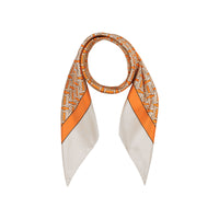 Carré de soie monogram - Orange vif