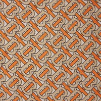 Carré de soie monogram - Orange vif