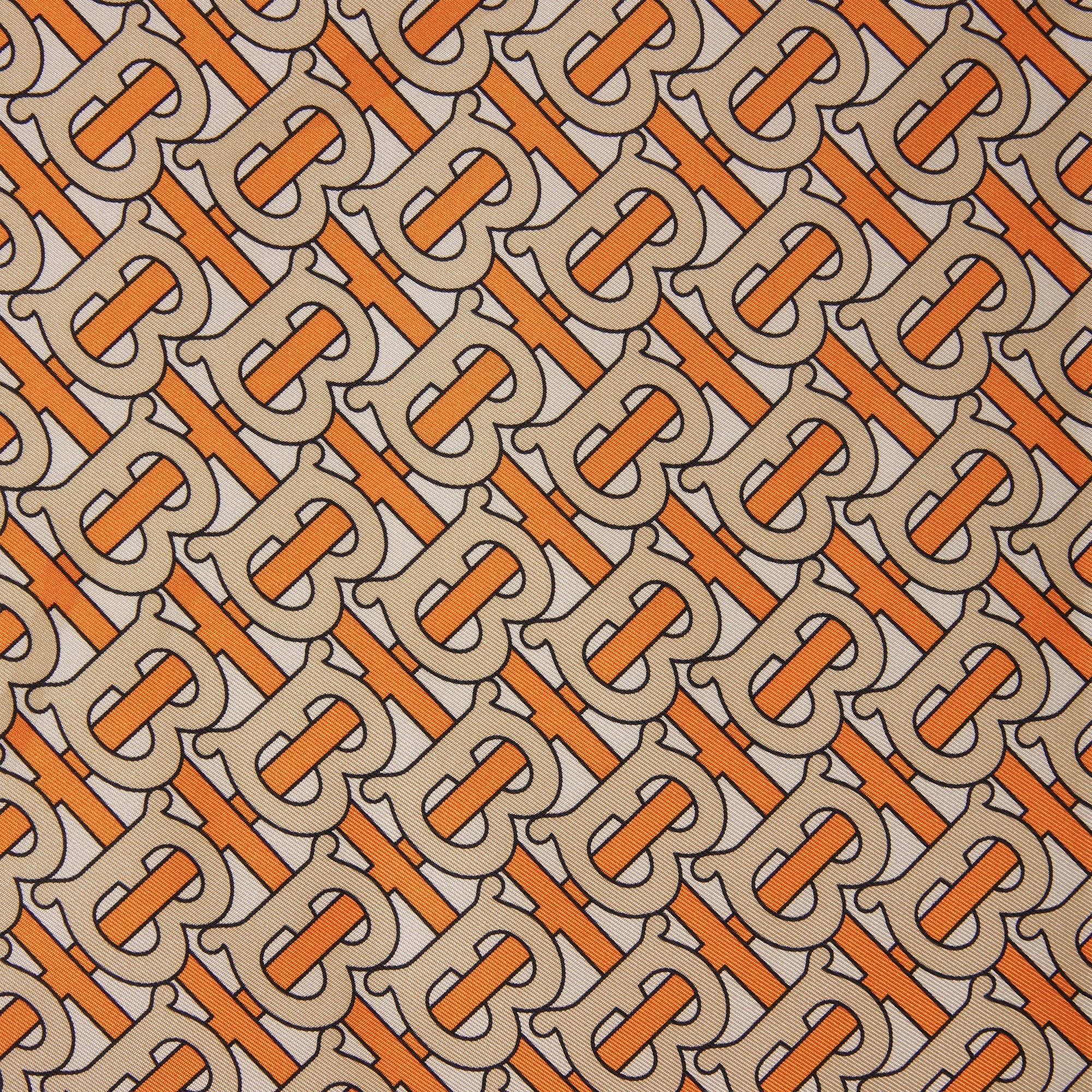 Carré de soie monogram - Orange vif