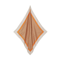 Carré de soie monogram - Orange vif