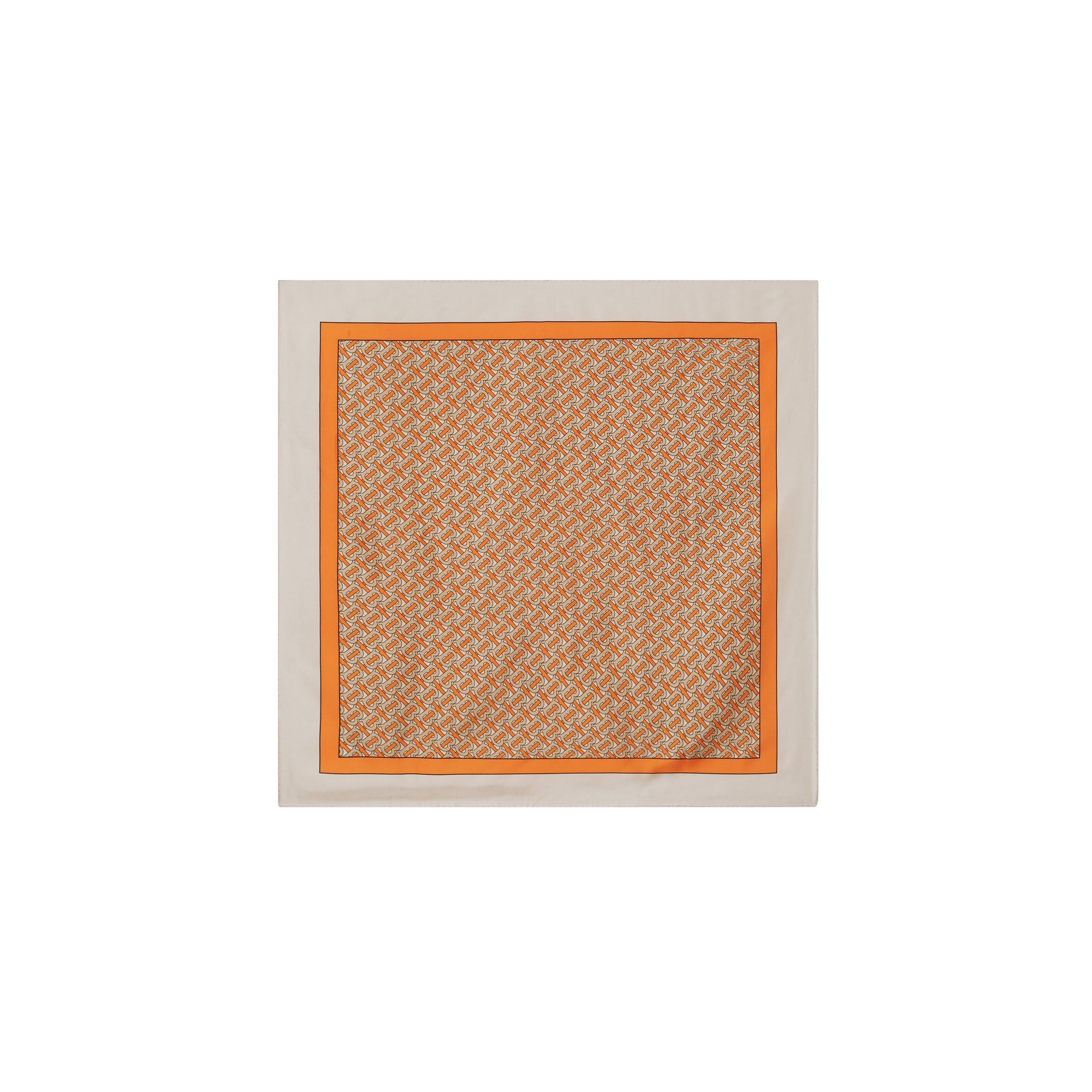 Carré de soie monogram - Orange vif
