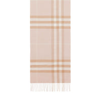 Écharpe classique en cachemire check - Blush