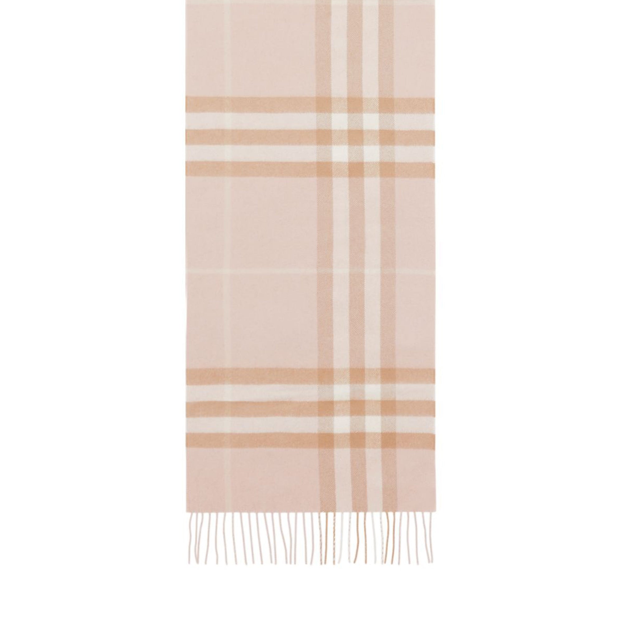 Écharpe classique en cachemire check - Blush
