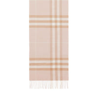 Écharpe classique en cachemire check - Blush