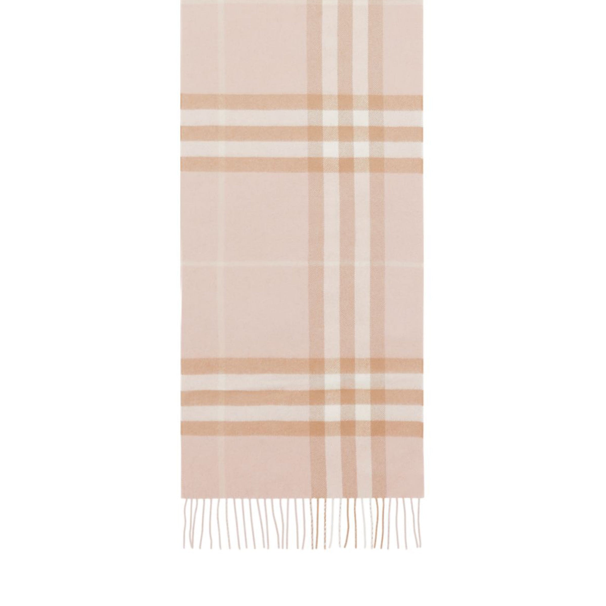 Écharpe classique en cachemire check - Blush
