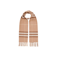 Écharpe classique en cachemire check - Camel moyen