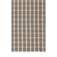 Maxi écharpe légère en laine et soie Vintage check - Miel Pâle