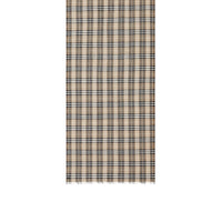 Maxi écharpe légère en laine et soie vintage check - Miel pâle
