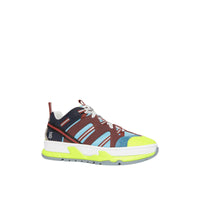 Sneakers union en nylon - Bleu & bourgogne