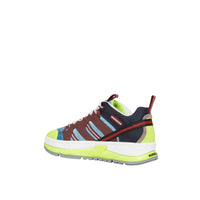 BLUE/BURGUNDY Sneakers Union en nylon, nubuck et cuir velours