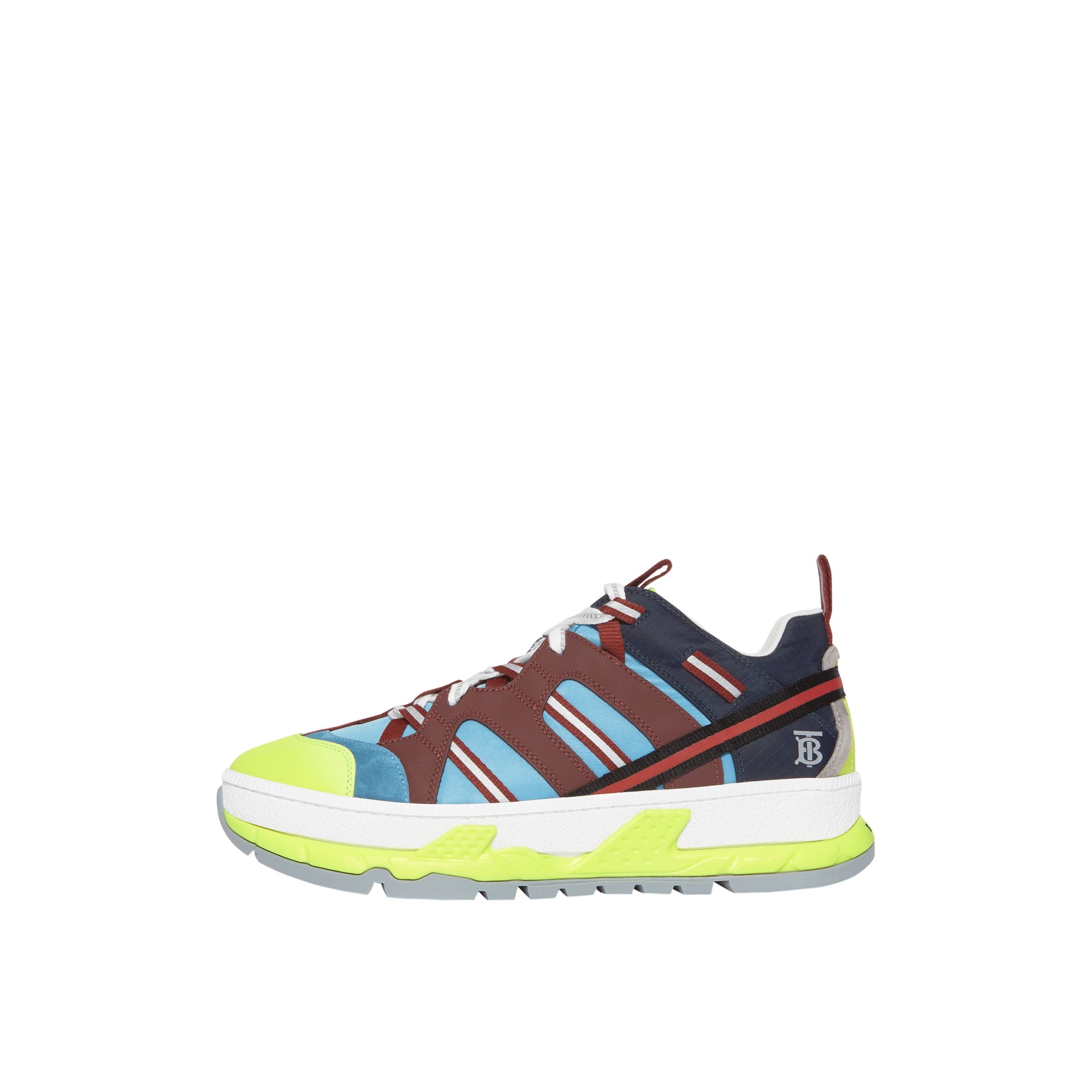 Sneakers union en nylon - Bleu & bourgogne