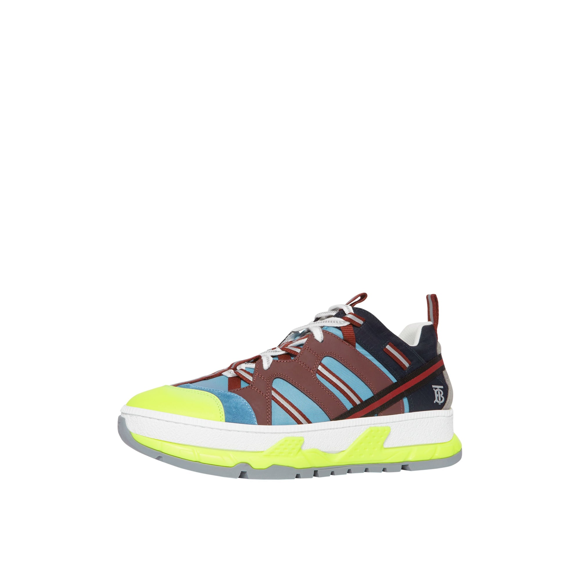 Sneakers union en nylon - Bleu & bourgogne