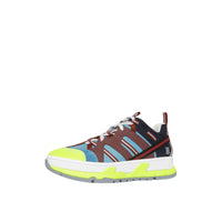 BLUE/BURGUNDY Sneakers Union en nylon, nubuck et cuir velours