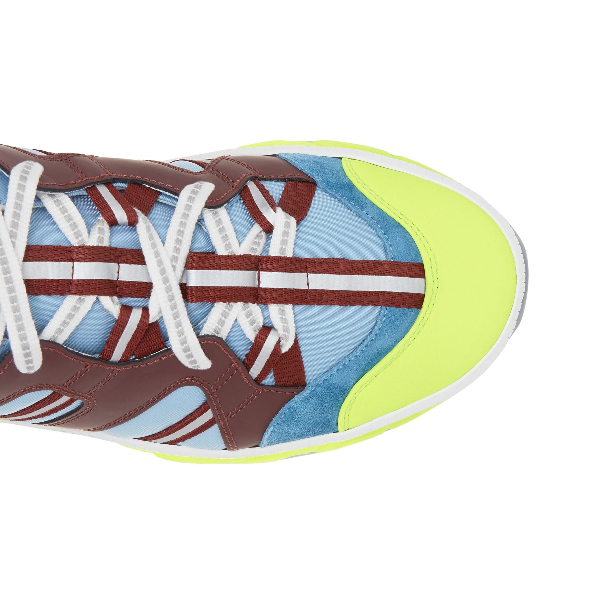 BLUE/BURGUNDY Sneakers Union en nylon, nubuck et cuir velours
