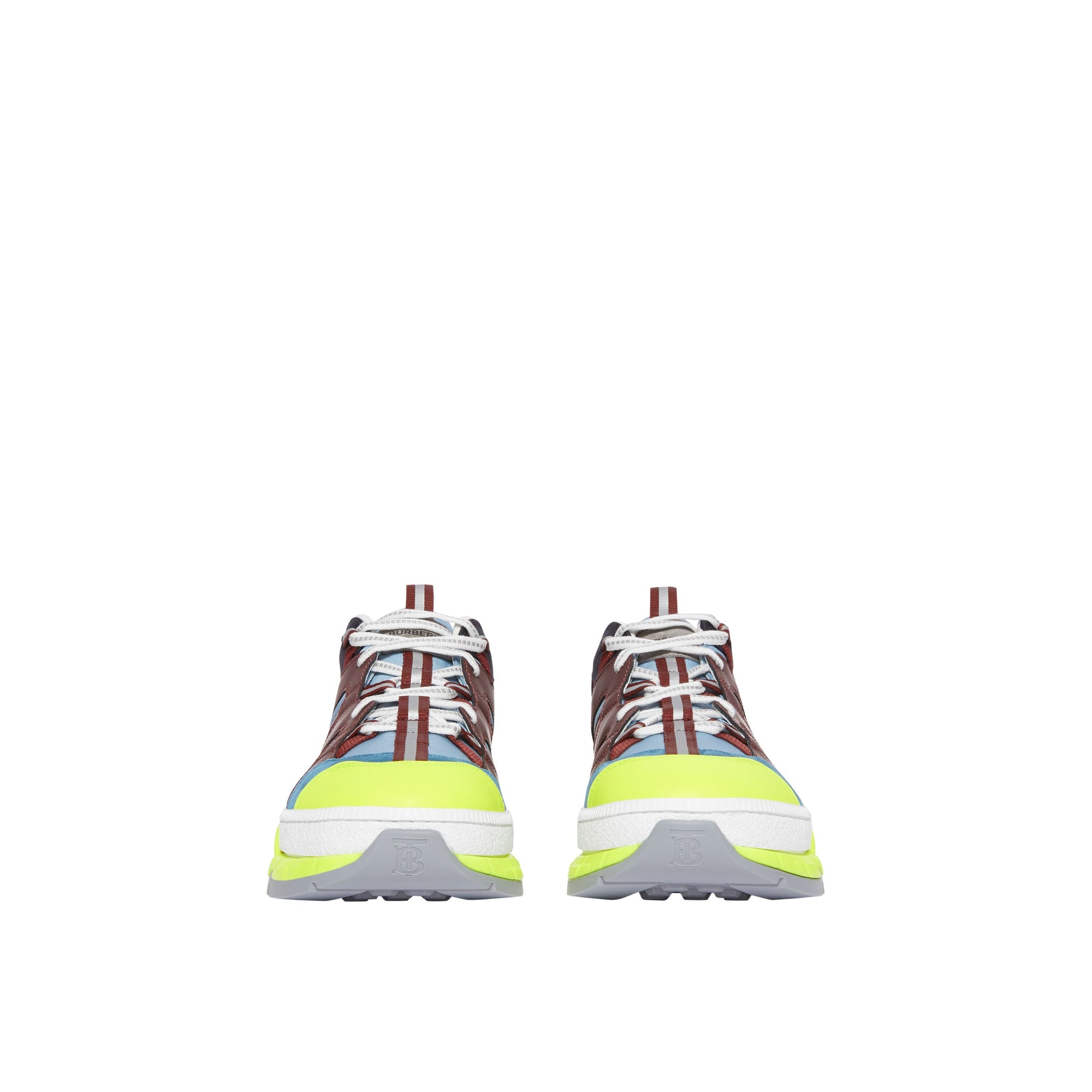 Sneakers union en nylon - Bleu & bourgogne