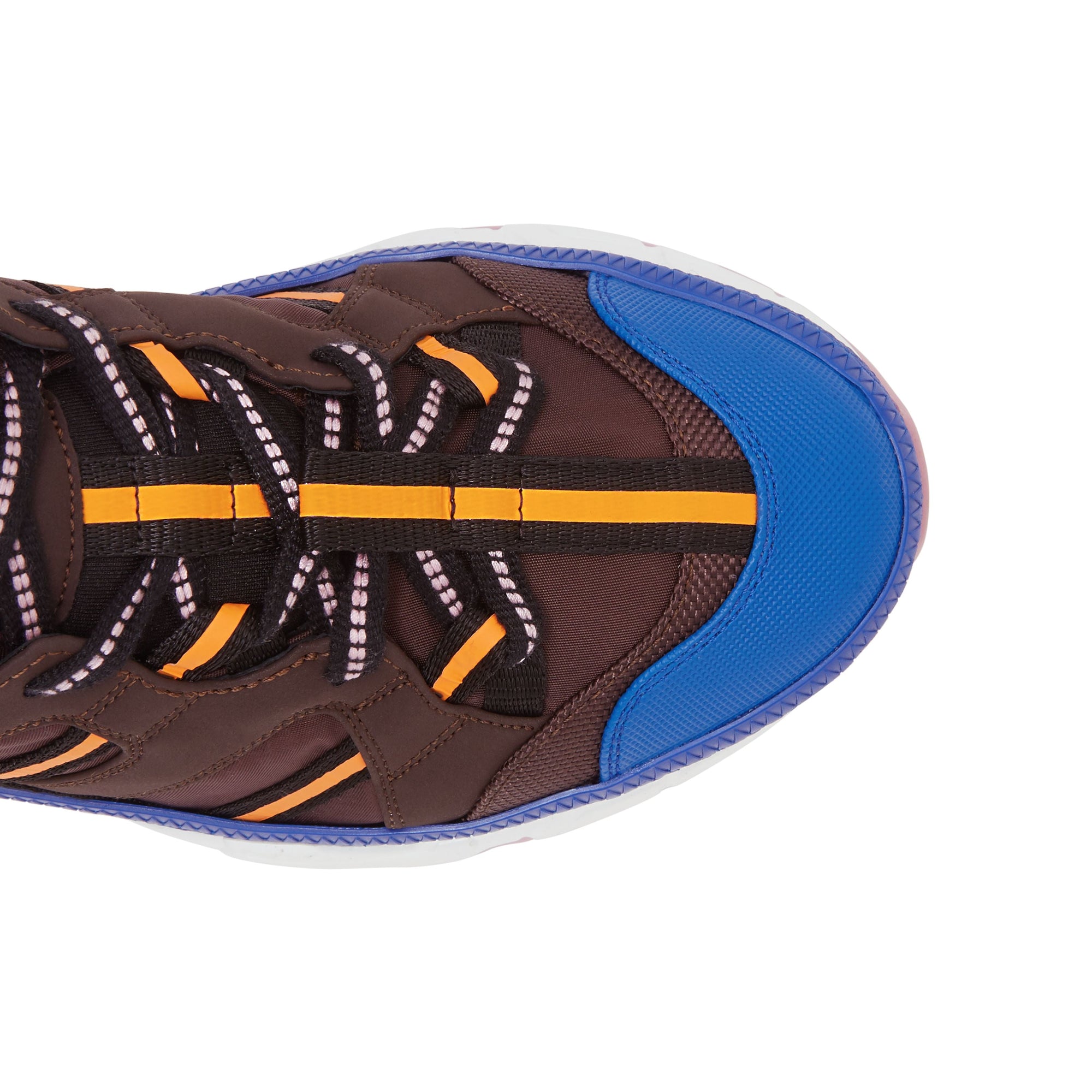 COFFEE/BLUE Sneakers Union en nylon et mesh