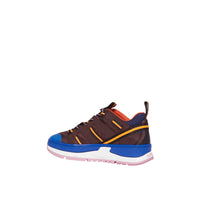 COFFEE/BLUE Sneakers Union en nylon et mesh