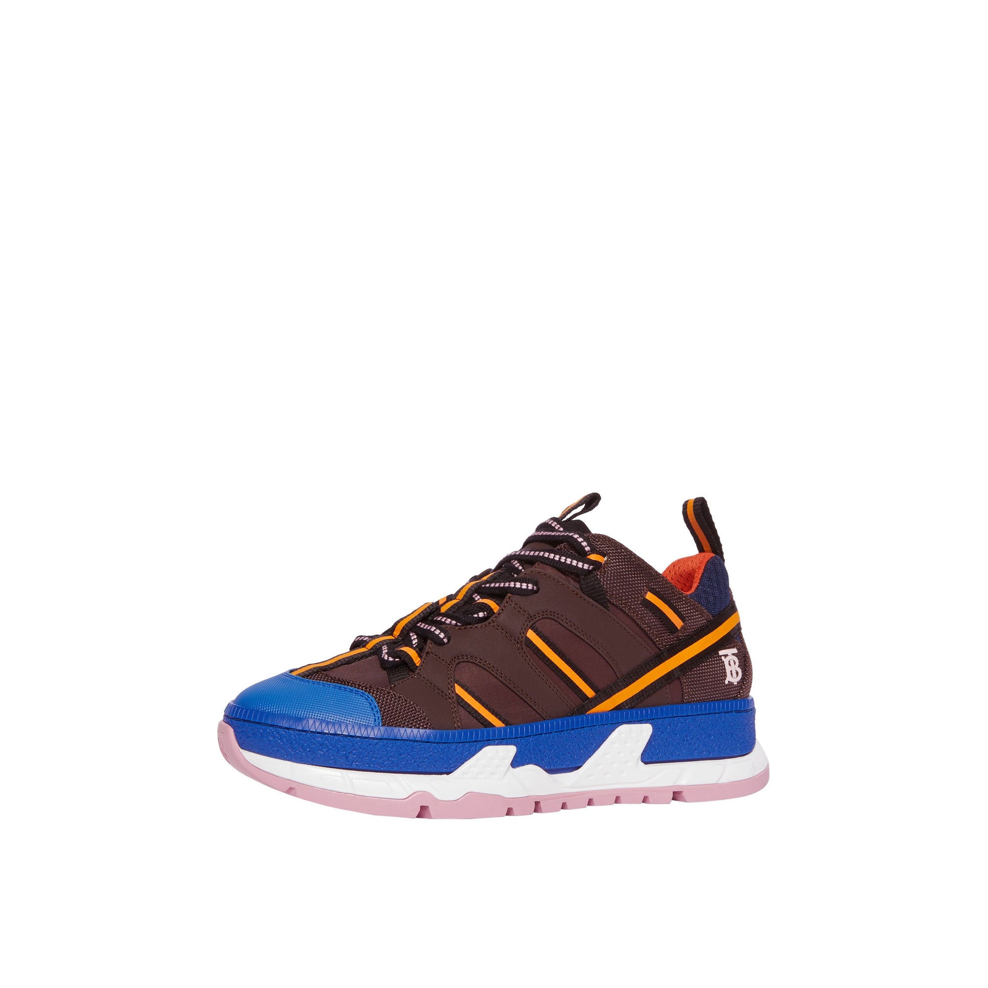 COFFEE/BLUE Sneakers Union en nylon et mesh