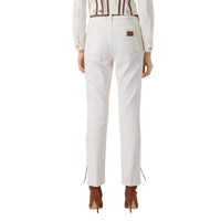 OFF WHITE Jean droit avec harnais en cuir