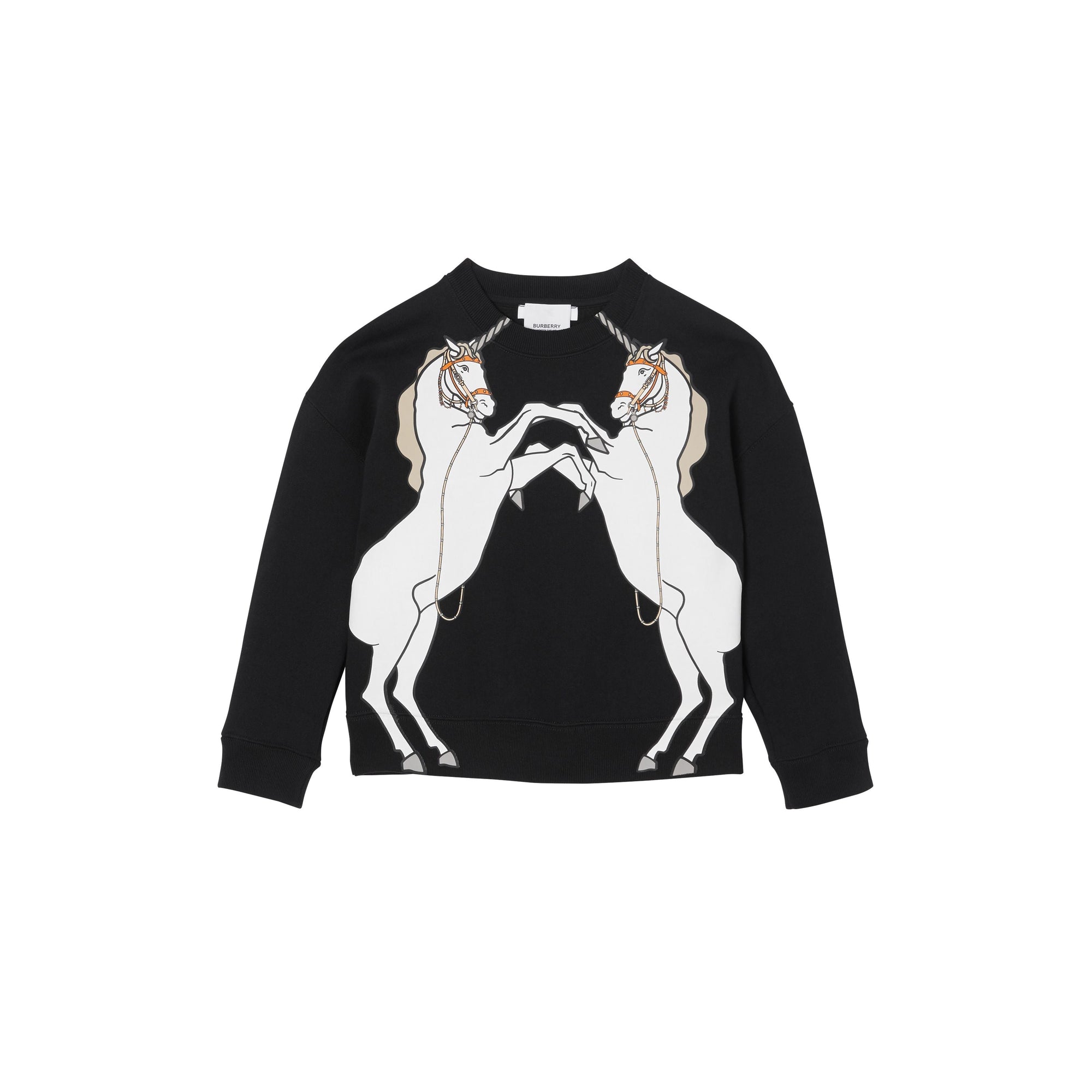 BLACK Sweat-shirt en jersey de coton à imprimé licorne