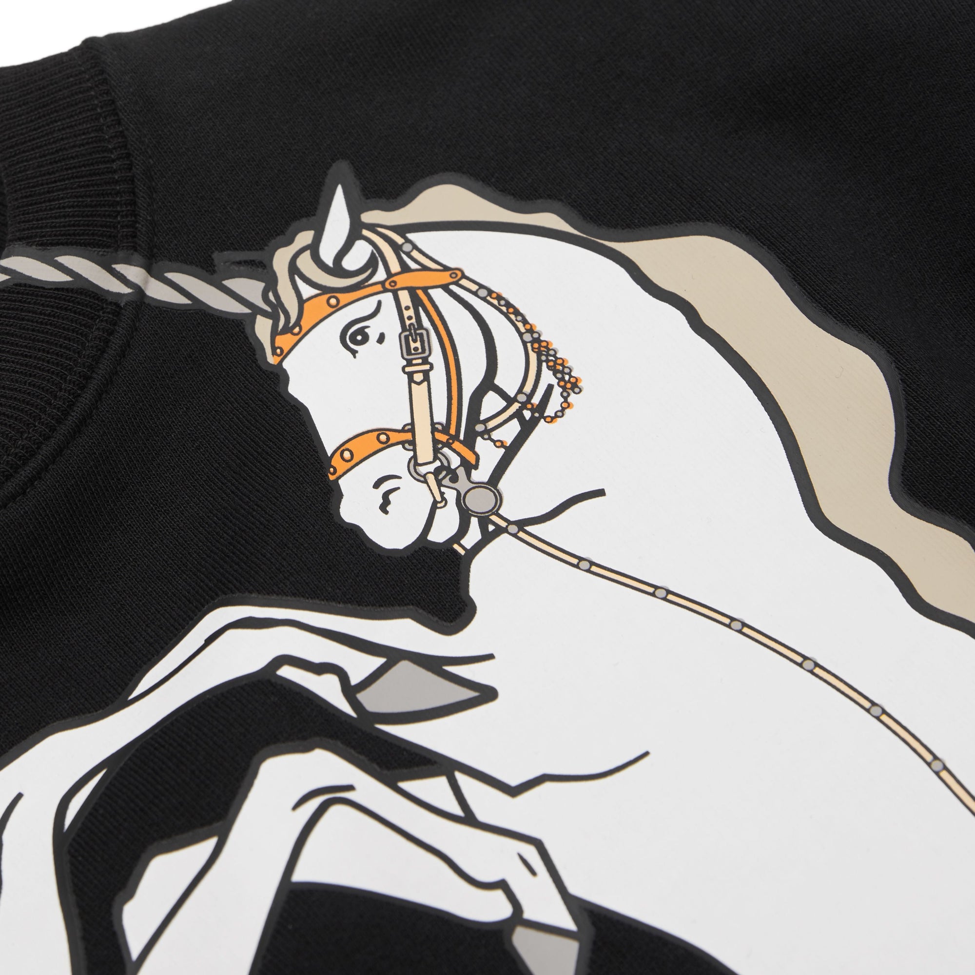 BLACK Sweat-shirt en jersey de coton à imprimé licorne