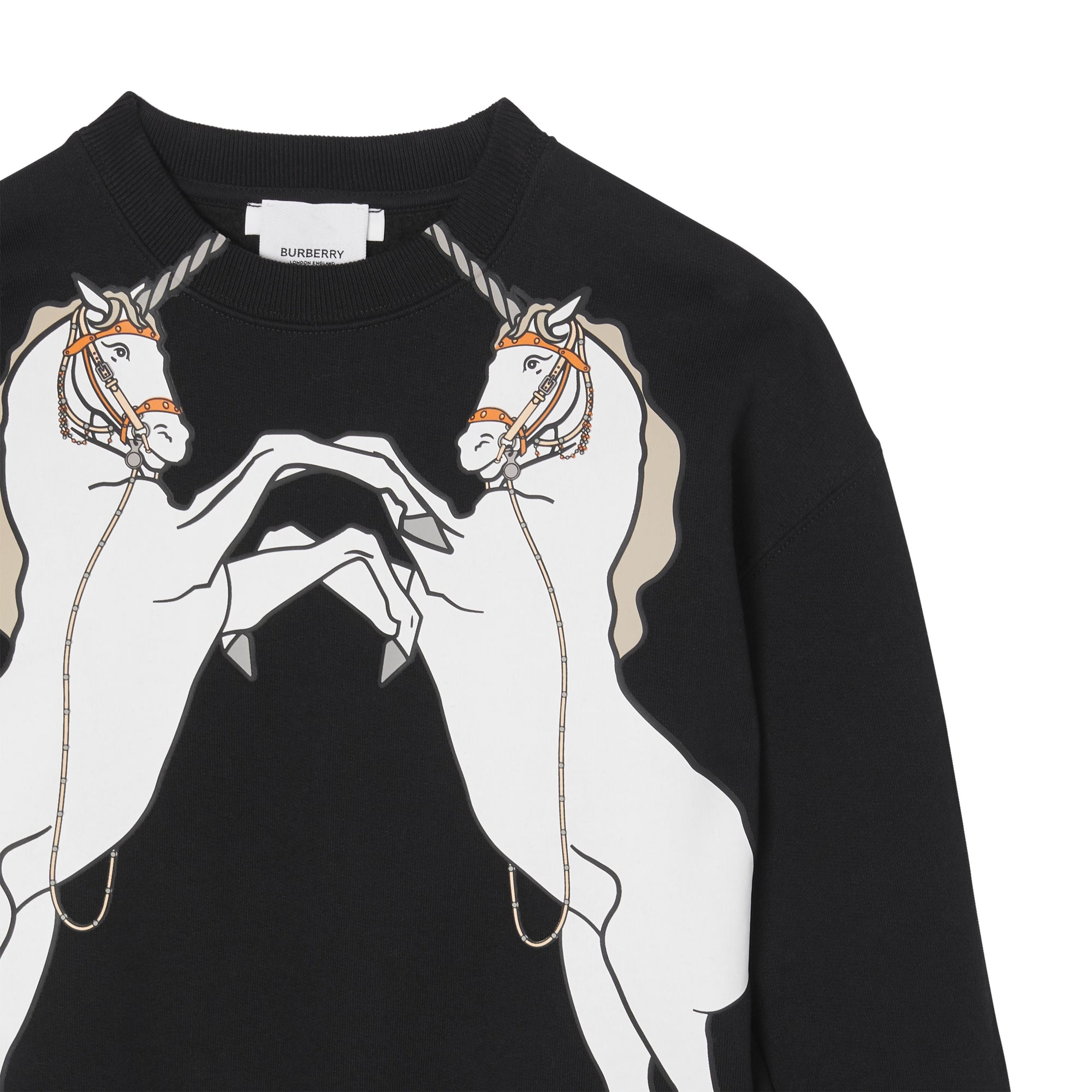 BLACK Sweat-shirt en jersey de coton à imprimé licorne