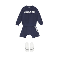 SLATE BLUE MELANGE Sweat-shirt en coton Kingdom