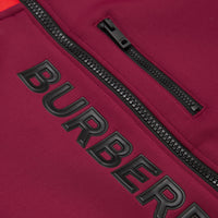 DARK BURGUNDY Haut de survêtement en jersey stretch bicolore avec logo