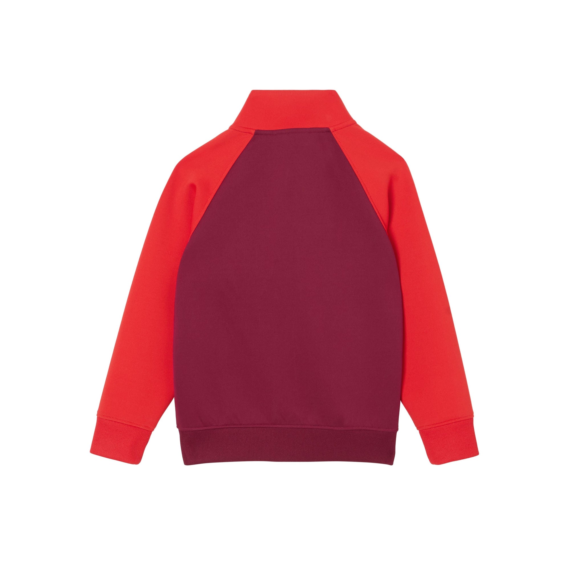 DARK BURGUNDY Haut de survêtement en jersey stretch bicolore avec logo