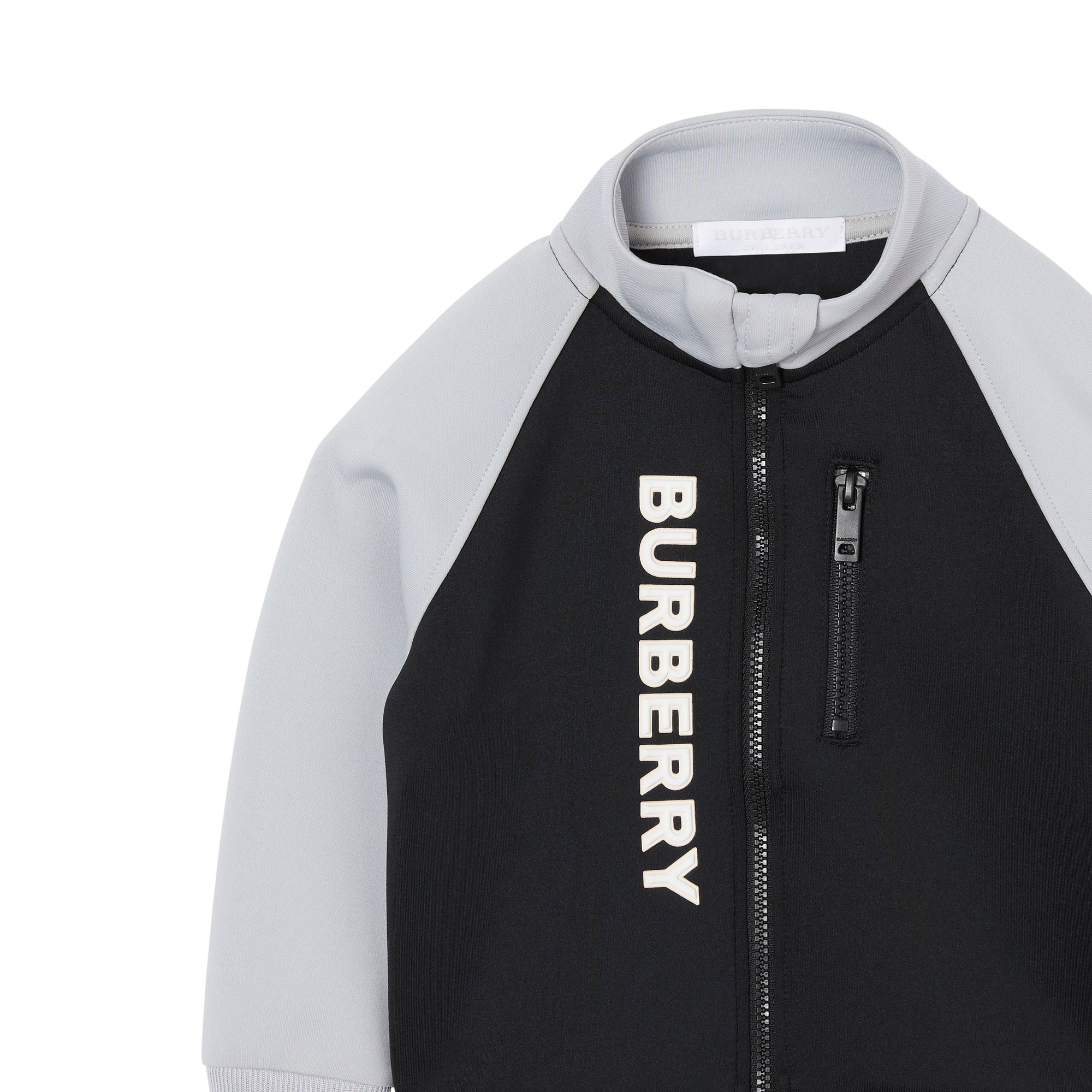 BLACK Veste de survêtement en jersey stretch bicolore avec logo