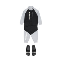 BLACK Veste de survêtement en jersey stretch bicolore avec logo