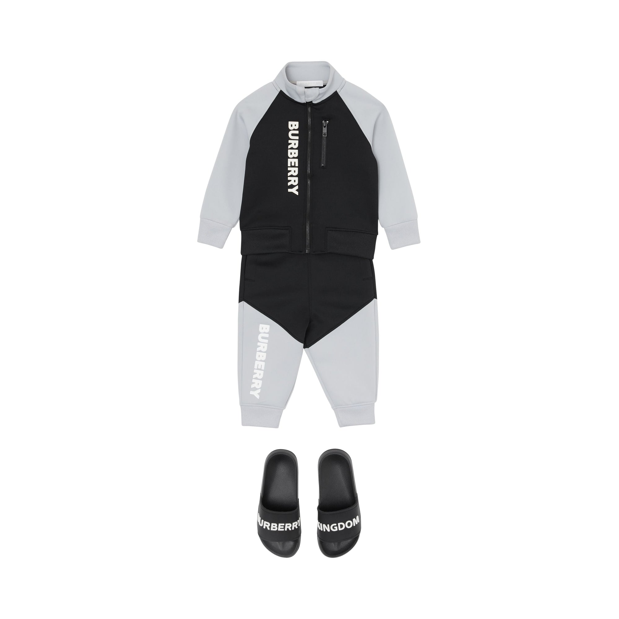 BLACK Veste de survêtement en jersey stretch bicolore avec logo