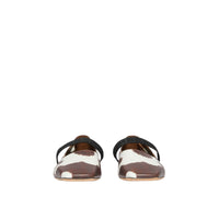 COW PRINT Chaussures plates en cuir à imprimé vache avec logo